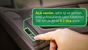Açık camlar yakıt tüketimini 0,3 litre artırır