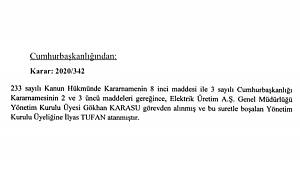EÜAŞ'a atama!
