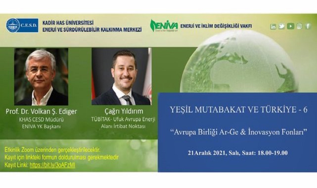 'Yeşil Mutabakat ve Türkiye' etkinliği - Konu 'Avrupa Birliği Ar-Ge ve İnovasyon Fonları'