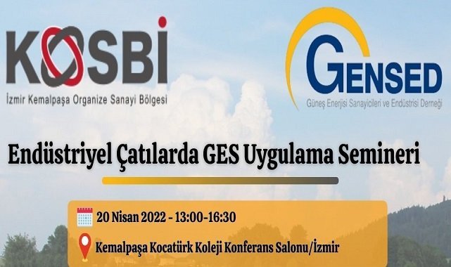 'Endüstriyel Çatılarda Güneş Enerji Santrali (GES) Uygulama' semineri - İZMİR!