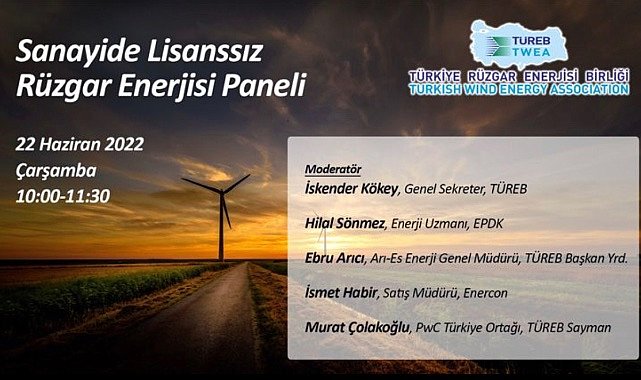 'Sanayide Lisanssız Rüzgar Enerjisi Paneli' - TÜREB!