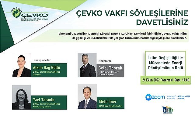 'İklim Değişikliği ile Mücadelede Enerji Dönüşümünün Rolü' - Online!