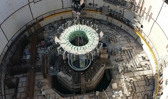 Reaktör şaftının altındaki tasarım konumuna yerleştirildi - Akkuyu Nükleer!