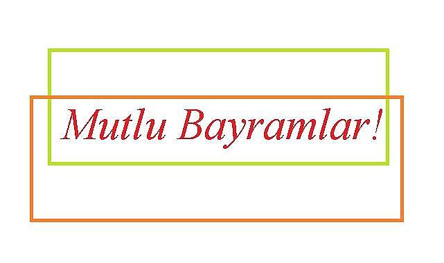 Mutlu Bayramlar!