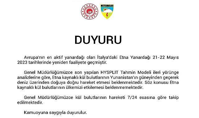 Kül bulutları Türkiye'ye ulaşacak mı?