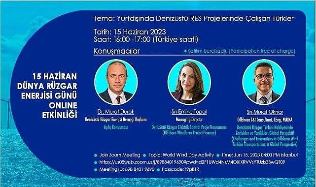 15 Haziran Dünya Rüzgar Enerjisi Günü ONLİNE Etkinliği!