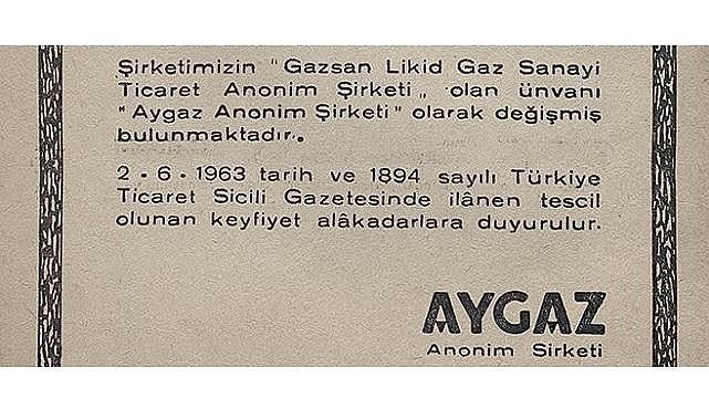Aygaz - ''Tescil olunan keyfiyet alakadarlara duyurulur''