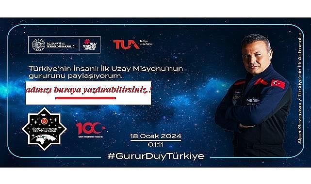 Türkiye'nin UZAY yolculuğuna ''Adınızı yazdırabilirsiniz'' - Tıklayın!