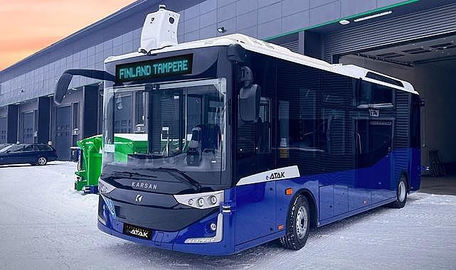 Otonom e-ATAK ''Finlandiya’nın da İlk Sürücüsüz Elektrikli Otobüsü'' oldu - Türk markası Karsan üretti!