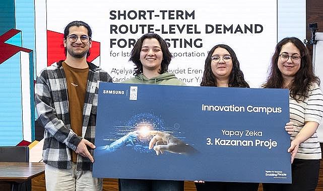 “İstanbul Ulaşım Hatları İçin Kısa Vadeli Talep Tahmini” projesi de var - Samsung’un UNDP Türkiye iş birliğiyle...