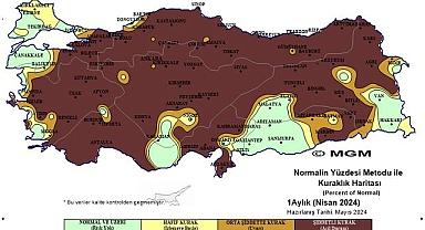 Türkiye KURAKLIK haritası yayınlandı!