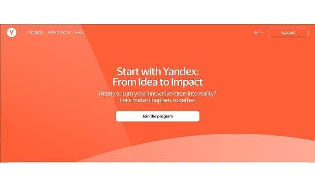 Yandex - Türkiye'deki Girişimcilere Özel Startup Programı