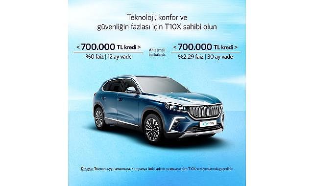 Elektrikli TOGG - T10X’te 700 bin TL’ye 30 ay vade kampanyası başladı!