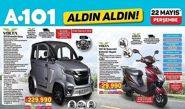 A101 perşembe günü ELEKTRİKLİ araç satacak!