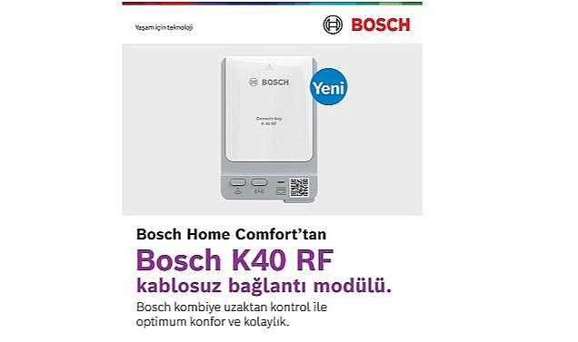 Bosch K40 Kablosuz Bağlantı Modülü ile Isıtma Sistemlerinde Yeni Nesil Uzaktan Kontrol