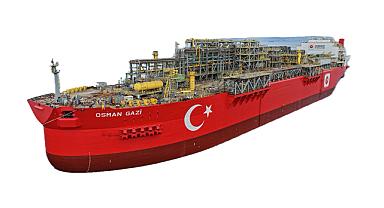 Türkiye'nin ilk yüzer doğal gaz üretim gemisi Osman Gazi