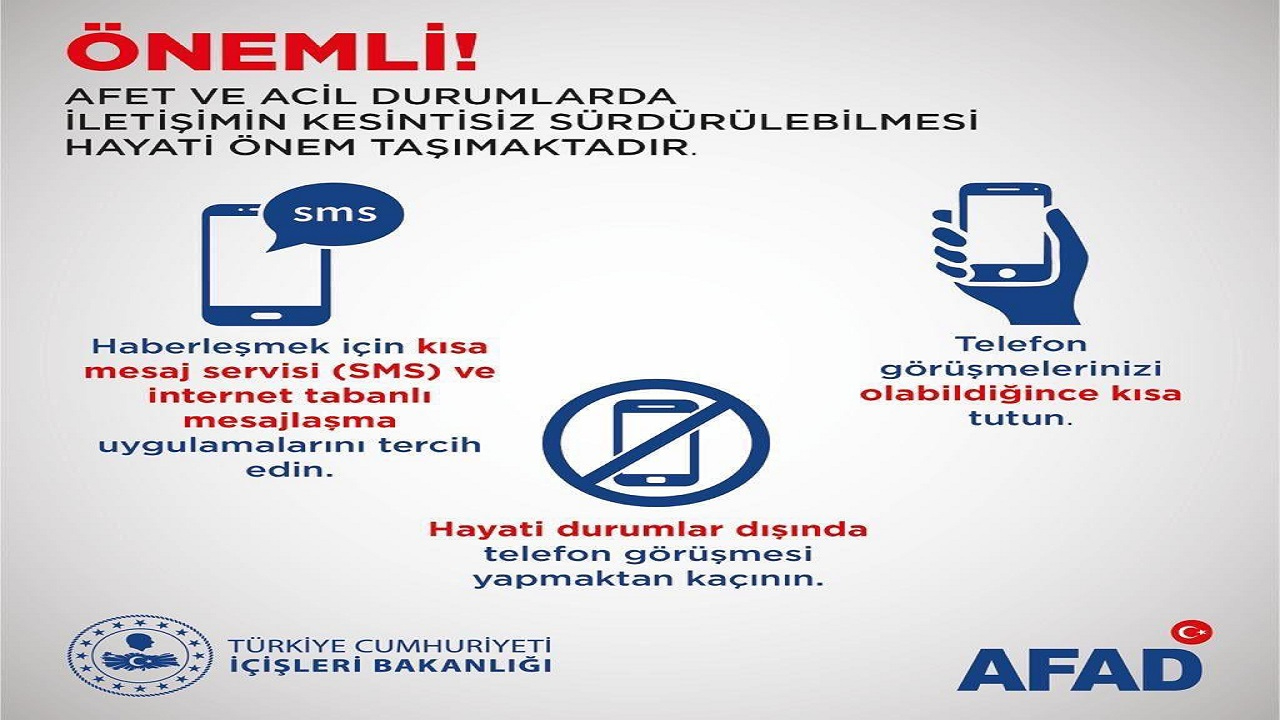 Depremde haberleşme nasıl yapılır?