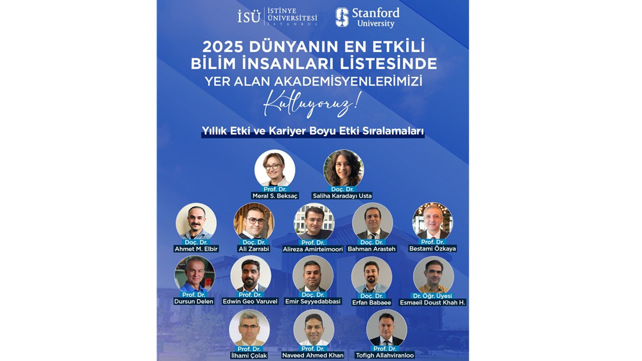 “Dünyanın En Etkili Bilim İnsanları” listesinde İstinye Üniversitesi’nden 15 akademisyen yer aldı