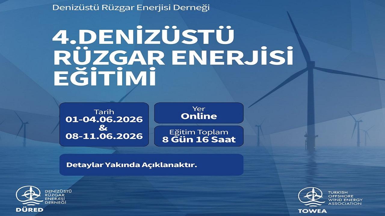 Denizüstü Rüzgar Enerjisi Kursu Başlıyor TÜRED düzenliyor!