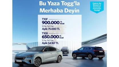 Togg Özel Haziran Kampanyası '900 bin TL 0 faiz!