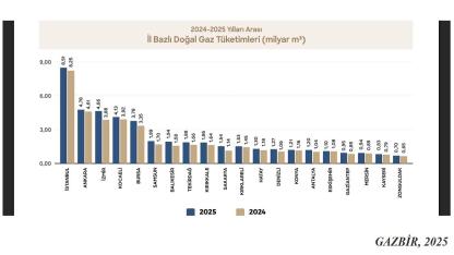 En FAZLA doğal gaz tüketen illeri biliyor musunuz?