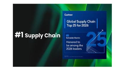 Schneider Electric 1. oldu '2026 Gartner Supply Chain Top 25