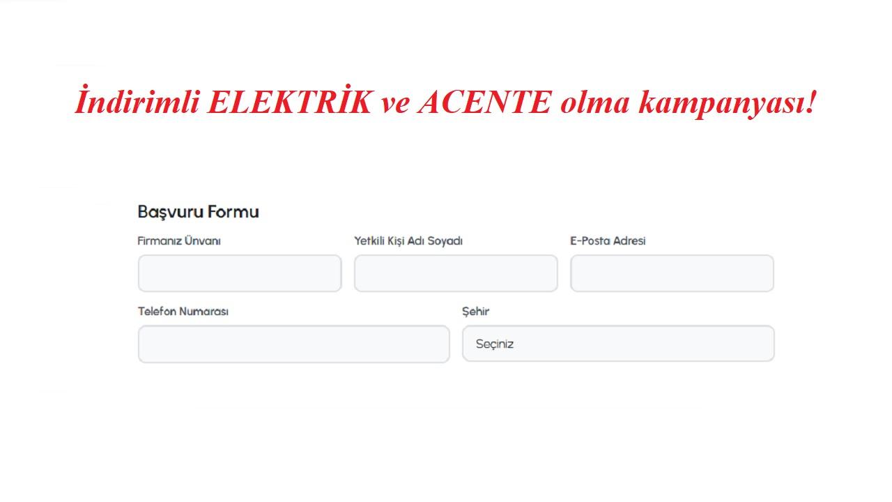 Uludağ Elektrik ACENTE olma kampanyası