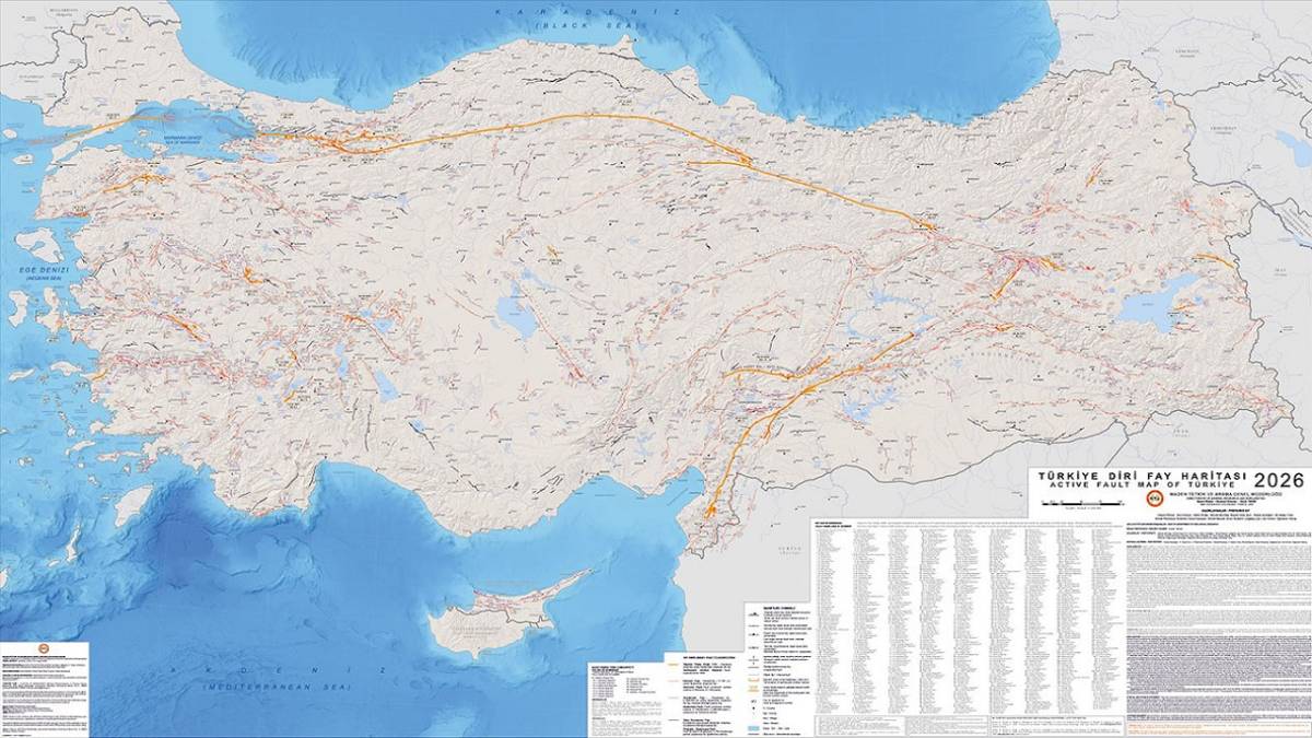 MTA ''Yeni Fay Haritasını yayınladı''