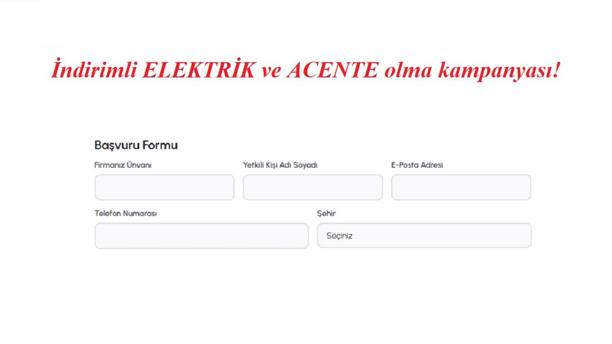Uludağ Elektrik ACENTE olma kampanyası